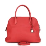 Hermes Bolide 31 Rouge Pivoine Clemence Palladium Hardware