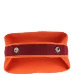Hermes Bride A Brac Carre Case PM Feu Canvas Palladium Hardware - Image 7