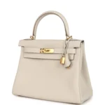 Hermes Kelly Retourne 28 Craie Togo Gold Hardware - Image 3