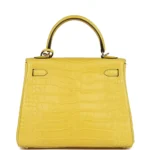Hermes Kelly Retourne 25 Mimosa Matte Alligator Permabrass Hardware - Image 4
