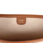 Hermes Evelyne III PM Gold Clemence and Ecru Toile H Canvas Gold Hardware - Image 7