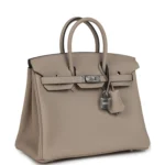 Hermes Birkin 25 Gris Tourterelle Togo Palladium Hardware - Image 2