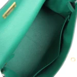 Hermes Kelly Retourne 28 Vert Vertigo Clemence Gold Hardware - Image 8