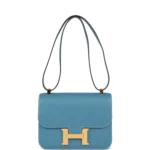 Hermes Constance 1-24 Blue Jean Epsom Gold Hardware - Image 7
