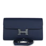 Hermes Constance Wallet To Go Bleu Navy Epsom Palladium Hardware