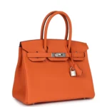 Hermes Birkin 30 Orange Togo Palladium Hardware - Image 2