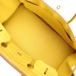 Hermes Birkin 35 Mimosa Matte Porosus Crocodile Gold Hardware - Image 8