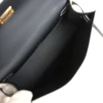 Hermes Special Order (HSS) Kelly Pochette Beton and Black Swift Gold Hardware - Image 8
