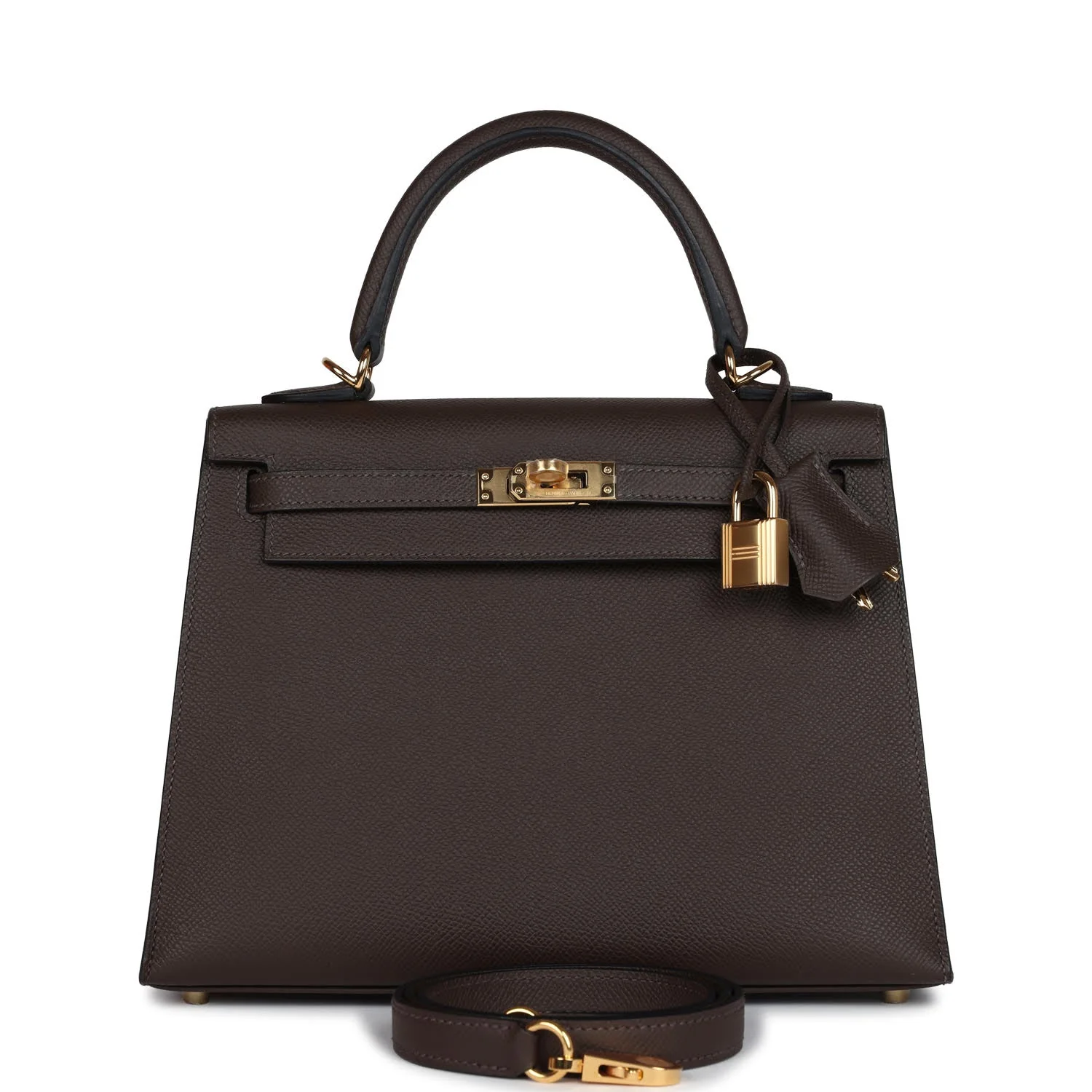 BB7CA750-8BC2-4F80-DFB3-81B6CADD6457.webp Hermes Kelly Sellier 25 Ecorce Epsom Gold Hardware - Image 1