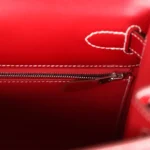 Hermes Kelly Sellier 28 Rouge Piment Box Palladium Hardware - Image 9