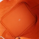 Hermes Picotin Lock 22 Orange Clemence Palladium Hardware - Image 7