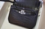 Kelly Depeches 25 American crocodile leather  &diams;️Black - Image 3