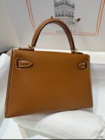 Herm&egrave;s Kelly Mini 2 Brown Gold Buckle Epsom Custom - Image 3