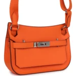 Hermes Mini Jypsiere Orange Minium Swift Palladium Hardware - Image 2