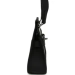 Hermes Mini Jypsiere Black and Ecru Toile H Black Swift Palladium Hardware - Image 3