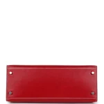 Hermes Kelly Sellier 28 Rouge Piment Box Palladium Hardware - Image 6