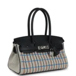 Hermes Shoulder Birkin Light 29 Multicolor Toile and Black Swift Palladium Hardware - Image 2
