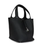 Hermes Picotin Lock 22 Black Clemence Palladium Hardware - Image 2
