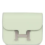 Hermes Constance Slim Wallet Vert Fizz Evercolor Palladium Hardware