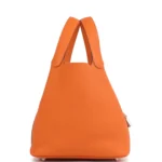 Hermes Picotin Lock 22 Orange Clemence Palladium Hardware - Image 3