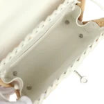 Hermes Mini Picnic Kelly 20 White Swift and Osier Wicker Palladium Hardware - Image 7