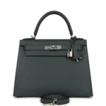 Hermes Kelly Sellier 28 Gris Misty Epsom Palladium Hardware