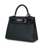 Hermes Kelly Sellier 25 Vert Rousseau Madame and Shiny Niloticus Crocodile Touch Gold Hardware - Image 4