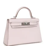 Hermes Kelly Sellier 20 Mauve Pale Chevre Palladium Hardware - Image 2