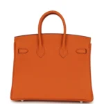 Hermes Birkin 25 Orange Togo Palladium Hardware - Image 4