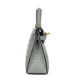 Hermes Kelly Sellier 20 Gris Ciment Matte Alligator Gold Hardware - Image 3