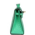 Hermes Kelly Pochette Vert Comics Matte Alligator Gold Hardware - Image 3