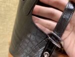 Hermes Picotin Basket - Crocodile Skin - Classic Black - Fully Hand-Embroidered - 18cm-22cm - Image 7