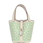 Hermes Micro Picotin Lock 14 "Lucky Daisy" Nata Swift Palladium Hardware
