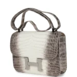 Hermes Constance 1-24 Himalaya Matte Niloticus Crocodile Palladium Hardware - Image 5