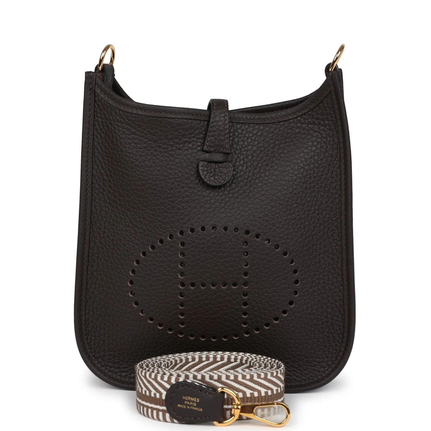 C5F983F2-C81B-C49E-F573-AA0058A6037D.webp Hermes Evelyne TPM Ebene Clemence Gold Hardware - Image 1