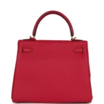 Hermes Kelly Retourne 25 Framboise Togo Gold Hardware - Image 4