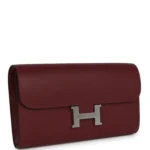 Hermes Constance Wallet To Go Rouge H Epsom Palladium Hardware - Image 2
