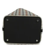 Hermes Picotin Lock 18 Black Swift and Ecru, Bleu, Black and Fauve Toile H Canvas Palladium Hardware - Image 6