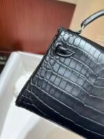 Herm&egrave;s Kellly doll bag  crocodile leather custom - Image 9