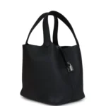 Hermes Picotin Lock 22 Black Clemence Palladium Hardware - Image 2