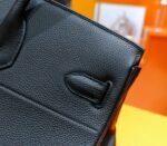 Hermes Birkin platinum bag black color Togo style fully hand-sewn silver buckle 29-42cm long customization - Image 4