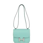 Hermes Constance 18 Aqua Chevre Palladium Hardware - Image 7