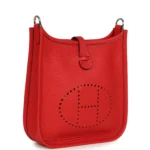 Hermes Evelyne TPM Rouge Radieux Clemence Palladium Hardware - Image 2