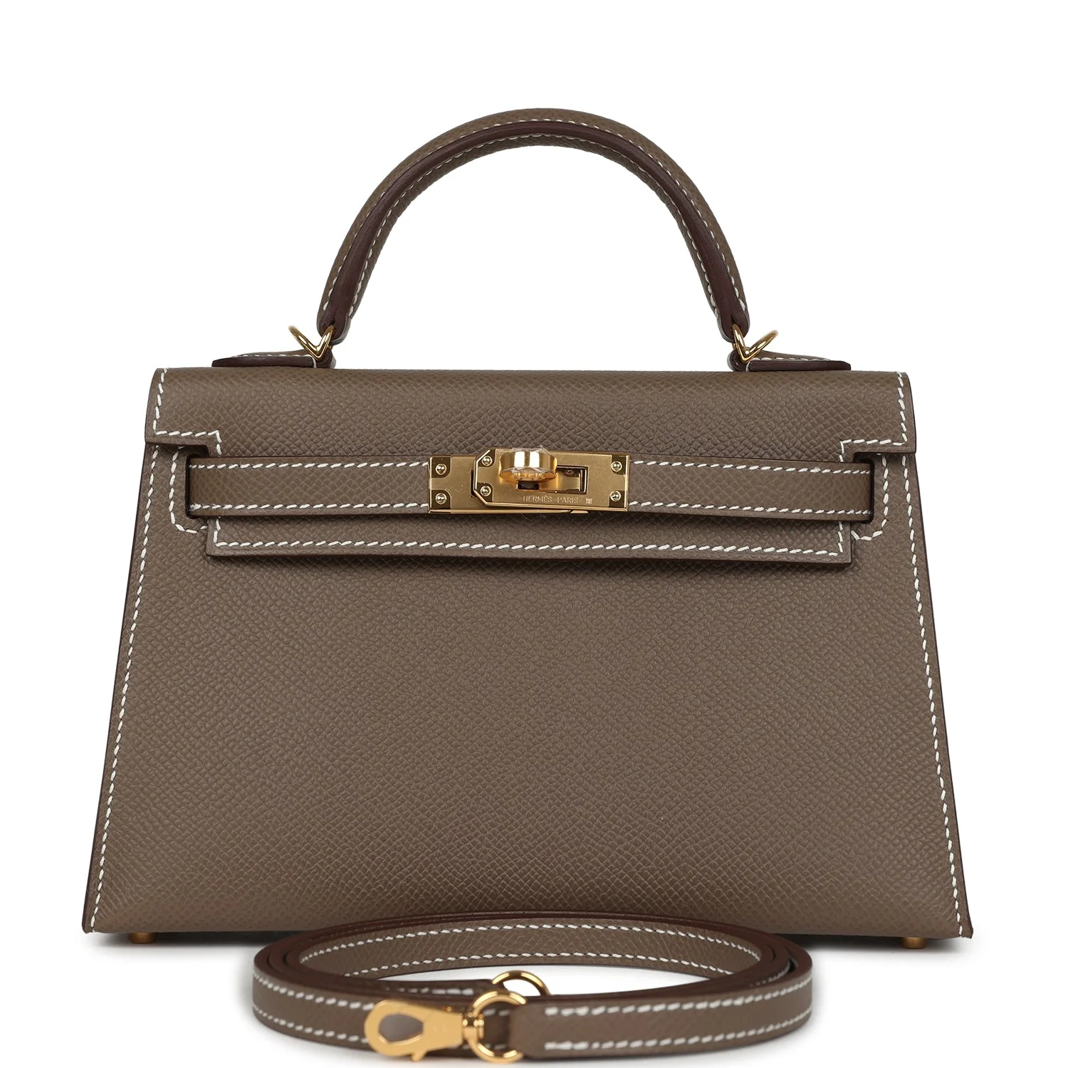 CA5AF160-E401-117E-B2E1-32E0FF0763CF.webp Hermes Kelly Sellier 20 Etoupe Epsom Gold Hardware - Image 1