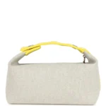 Hermes Bride A Brac Case PM Jaune Citron Plume Canvas Palladium Hardware - Image 4