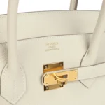 Hermes Birkin 35 Craie Togo Gold Hardware - Image 7