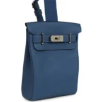 Hermes HAC A Dos PM Backpack Blue Tie Togo Palladium Hardware - Image 2