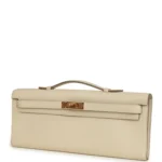 Hermes Kelly Cut Craie Swift Gold Hardware - Image 5