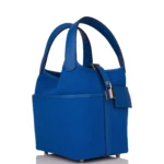 Hermes Picotin Cargo 18 Bleu France Swift and Toile Canvas Palladium Hardware - Image 2