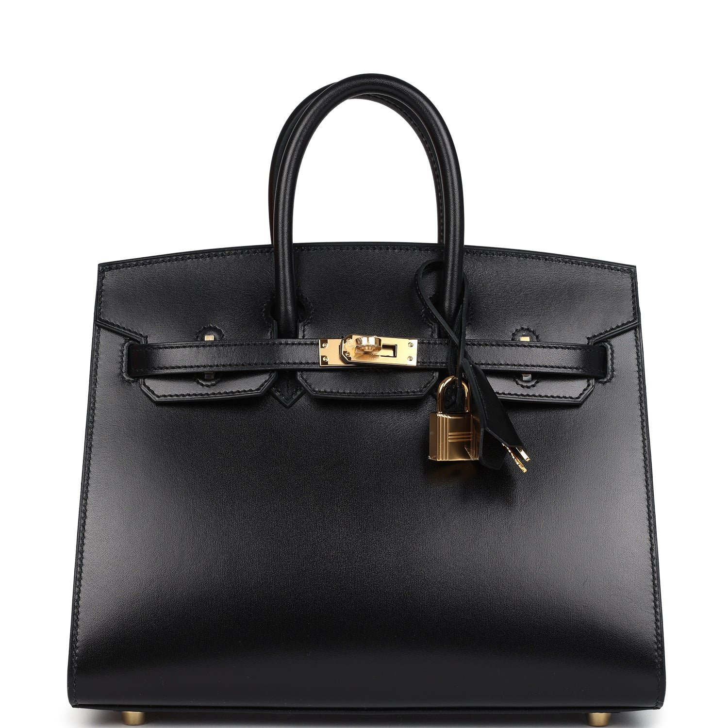 CC834AC5-7E48-C7B2-9A93-48C8E34DDE05.jpg Hermes Birkin Sellier 25 Black Box Gold Hardware - Image 1